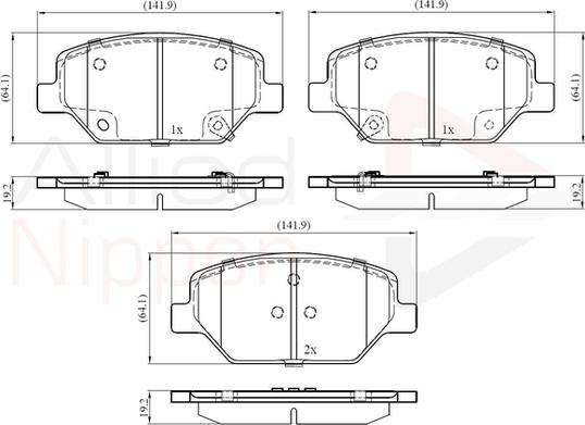 Comline ADB32371 - Kit pastiglie freno, Freno a disco autozon.pro