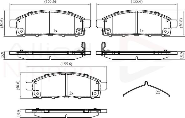 Comline ADB32378 - Kit pastiglie freno, Freno a disco autozon.pro