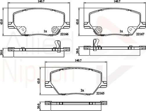 Comline ADB32294 - Kit pastiglie freno, Freno a disco autozon.pro