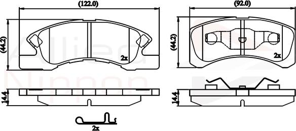 Comline ADB32249 - Kit pastiglie freno, Freno a disco autozon.pro