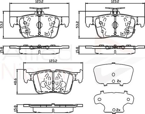 Comline ADB32243 - Kit pastiglie freno, Freno a disco autozon.pro