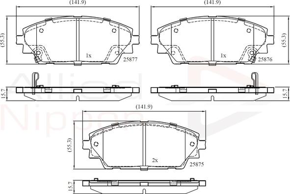 Comline ADB32242 - Kit pastiglie freno, Freno a disco autozon.pro