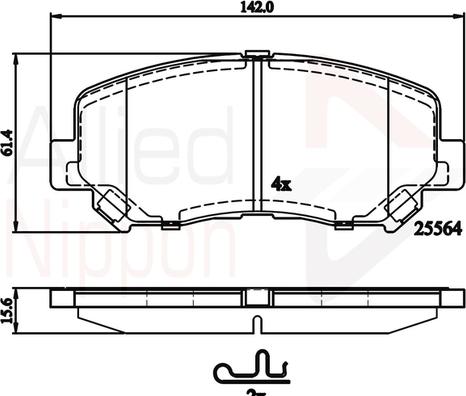 Comline ADB32252 - Kit pastiglie freno, Freno a disco autozon.pro