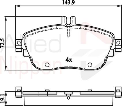 Comline ADB32208 - Kit pastiglie freno, Freno a disco autozon.pro