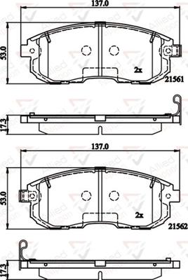 Comline ADB32202 - Kit pastiglie freno, Freno a disco autozon.pro