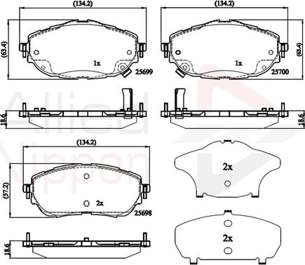 Comline ADB32207 - Kit pastiglie freno, Freno a disco autozon.pro