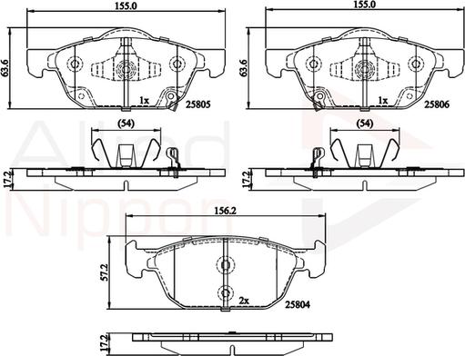 Comline ADB32284 - Kit pastiglie freno, Freno a disco autozon.pro