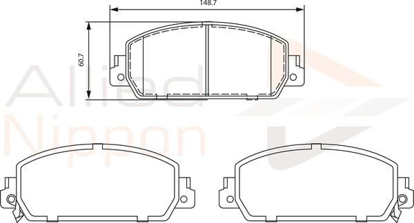 Comline ADB32281 - Kit pastiglie freno, Freno a disco autozon.pro