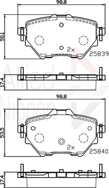 Comline ADB32234 - Kit pastiglie freno, Freno a disco autozon.pro