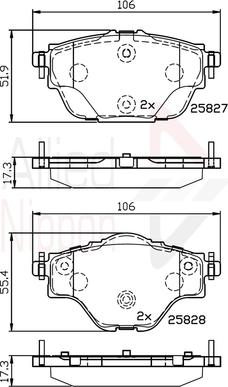 Comline ADB32235 - Kit pastiglie freno, Freno a disco autozon.pro