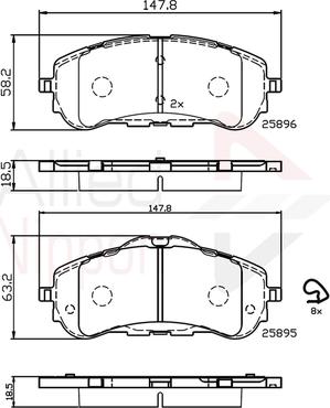 Comline ADB32232 - Kit pastiglie freno, Freno a disco autozon.pro