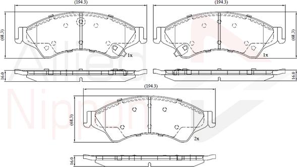 Comline ADB32275 - Kit pastiglie freno, Freno a disco autozon.pro