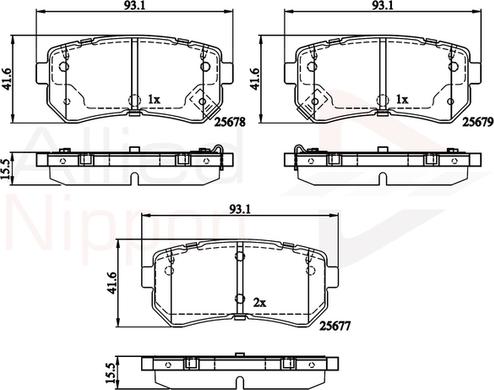 Comline ADB32276 - Kit pastiglie freno, Freno a disco autozon.pro