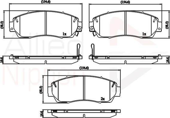 Comline ADB32273 - Kit pastiglie freno, Freno a disco autozon.pro