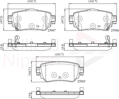 Comline ADB32277 - Kit pastiglie freno, Freno a disco autozon.pro