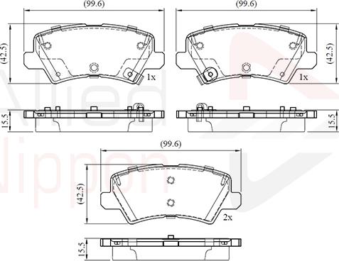 Comline ADB32757 - Kit pastiglie freno, Freno a disco autozon.pro