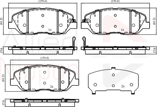 Comline ADB32760 - Kit pastiglie freno, Freno a disco autozon.pro