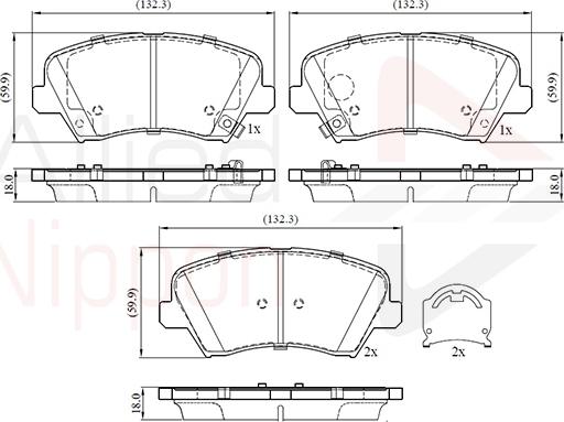 Comline ADB32773 - Kit pastiglie freno, Freno a disco autozon.pro