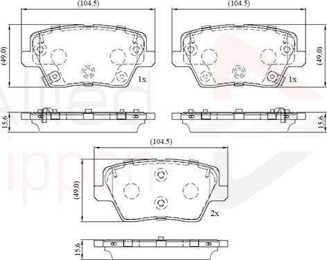 Comline ADB32772 - Kit pastiglie freno, Freno a disco autozon.pro