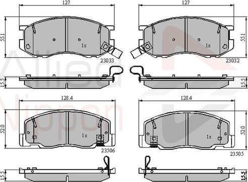 Comline ADB3745 - Kit pastiglie freno, Freno a disco autozon.pro