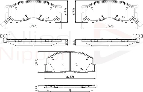 Comline ADB3746 - Kit pastiglie freno, Freno a disco autozon.pro