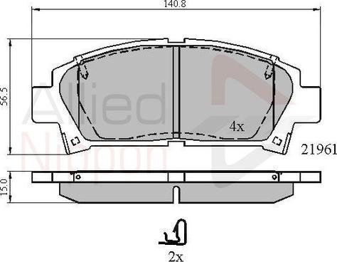 Comline ADB3713 - Kit pastiglie freno, Freno a disco autozon.pro