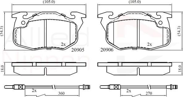 Comline ADB2416 - Kit pastiglie freno, Freno a disco autozon.pro