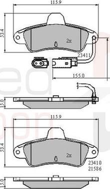 Comline ADB2470 - Kit pastiglie freno, Freno a disco autozon.pro