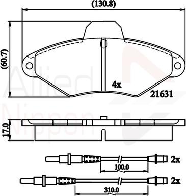 Comline ADB2568 - Kit pastiglie freno, Freno a disco autozon.pro