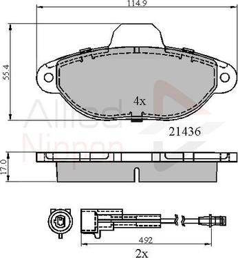 Comline ADB2509 - Kit pastiglie freno, Freno a disco autozon.pro