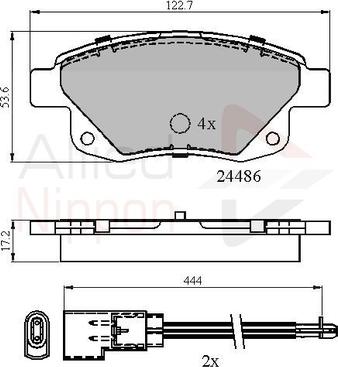 Comline ADB21554 - Kit pastiglie freno, Freno a disco autozon.pro