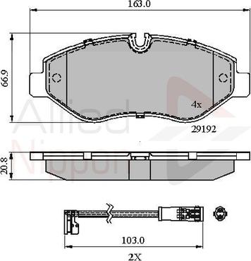 Comline ADB21555 - Kit pastiglie freno, Freno a disco autozon.pro