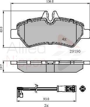 Comline ADB21556 - Kit pastiglie freno, Freno a disco autozon.pro