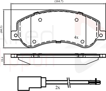 Comline ADB21512 - Kit pastiglie freno, Freno a disco autozon.pro