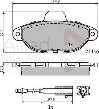 Comline ADB21602 - Kit pastiglie freno, Freno a disco autozon.pro