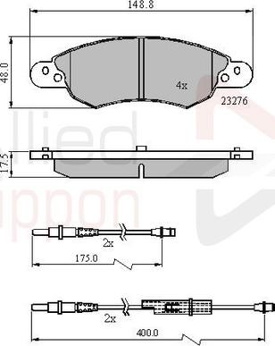 Comline ADB21119 - Kit pastiglie freno, Freno a disco autozon.pro