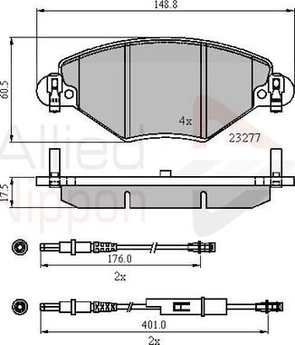 Comline ADB21120 - Kit pastiglie freno, Freno a disco autozon.pro