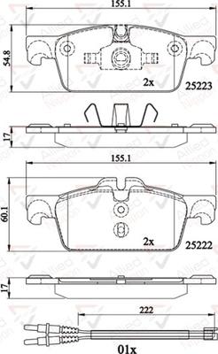 Comline ADB22195 - Kit pastiglie freno, Freno a disco autozon.pro