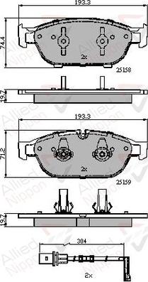 Comline ADB22120 - Kit pastiglie freno, Freno a disco autozon.pro