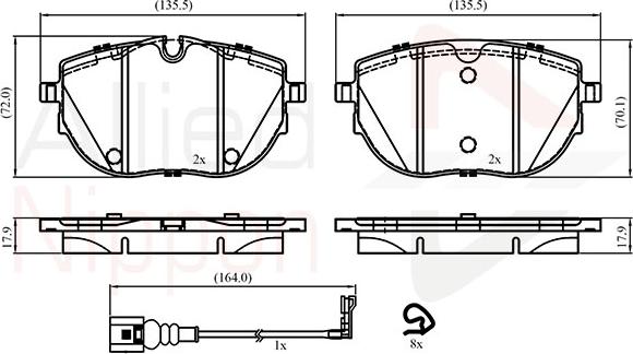 Comline ADB22867 - Kit pastiglie freno, Freno a disco autozon.pro