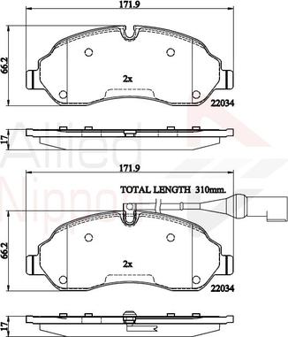 Comline ADB22214 - Kit pastiglie freno, Freno a disco autozon.pro