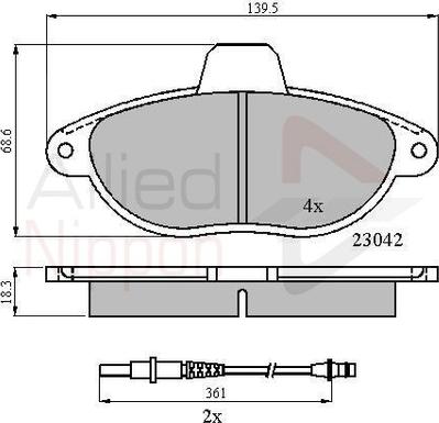 Comline ADB2714 - Kit pastiglie freno, Freno a disco autozon.pro