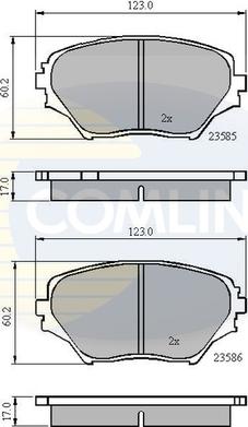 Comline CBP0944 - Kit pastiglie freno, Freno a disco autozon.pro