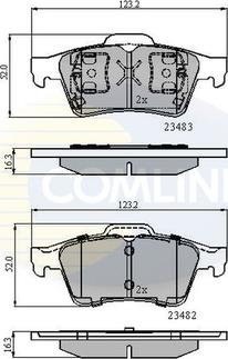 Comline CBP0946 - Kit pastiglie freno, Freno a disco autozon.pro