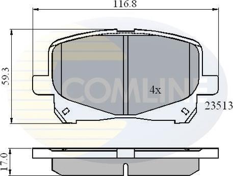 Comline CBP0904 - Kit pastiglie freno, Freno a disco autozon.pro