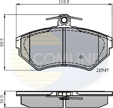 Comline CBP0989 - Kit pastiglie freno, Freno a disco autozon.pro