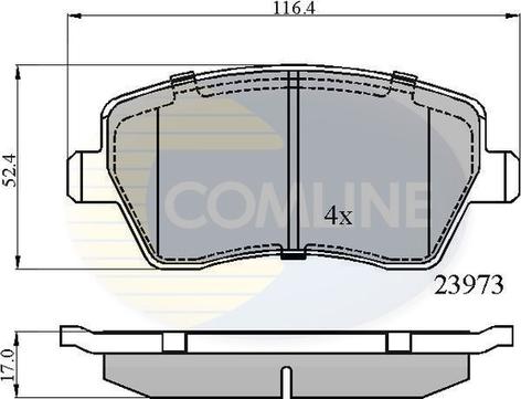 Comline CBP0984 - Kit pastiglie freno, Freno a disco autozon.pro