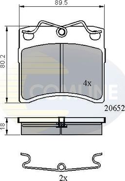 Comline CBP0925 - Kit pastiglie freno, Freno a disco autozon.pro