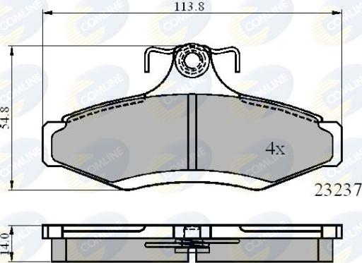 Comline CBP0495 - Kit pastiglie freno, Freno a disco autozon.pro