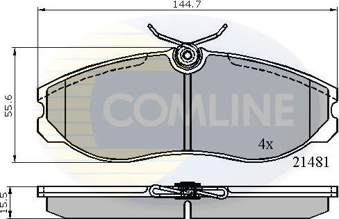 Comline CBP0447 - Kit pastiglie freno, Freno a disco autozon.pro